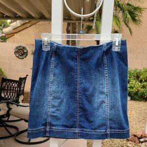 Jolt Blue Mini Pencil Denim Skirt for Casual Wear Juniors Size 7 28W